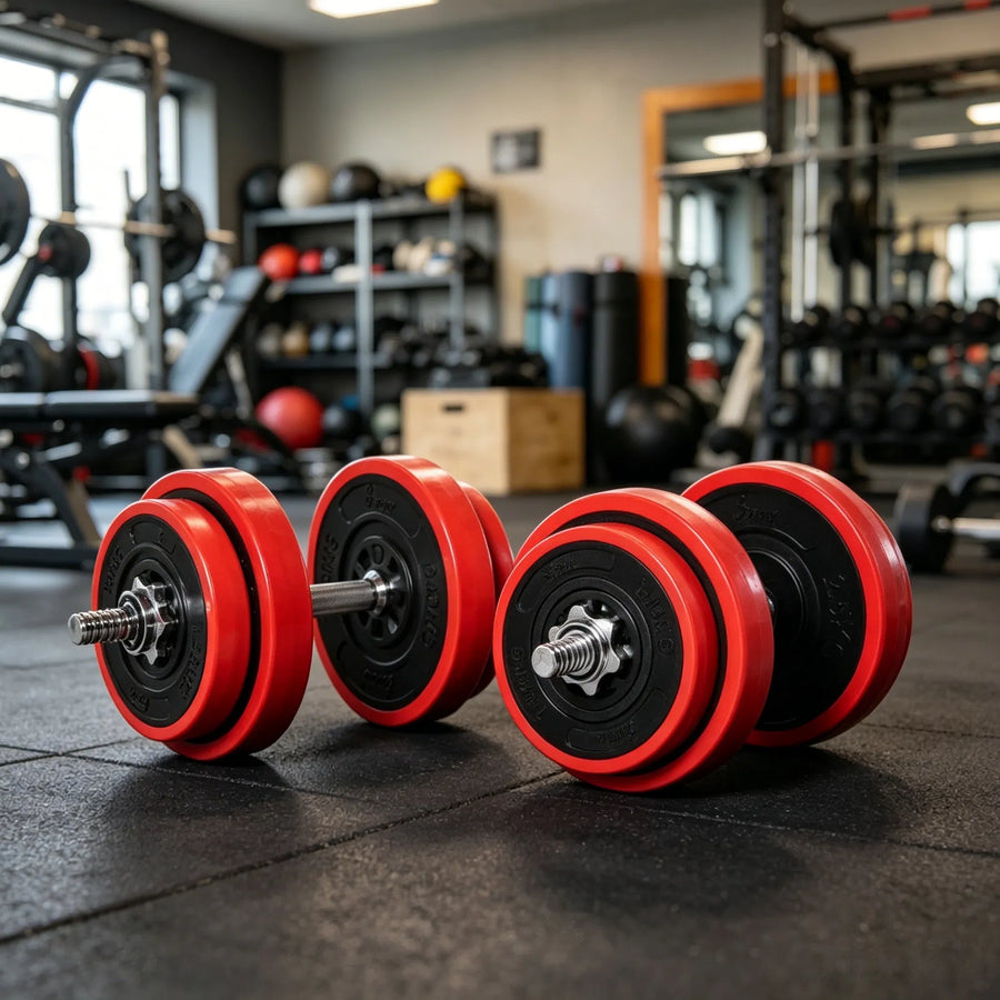 44 LBS Adjustable Dumbbell Barbell Set
