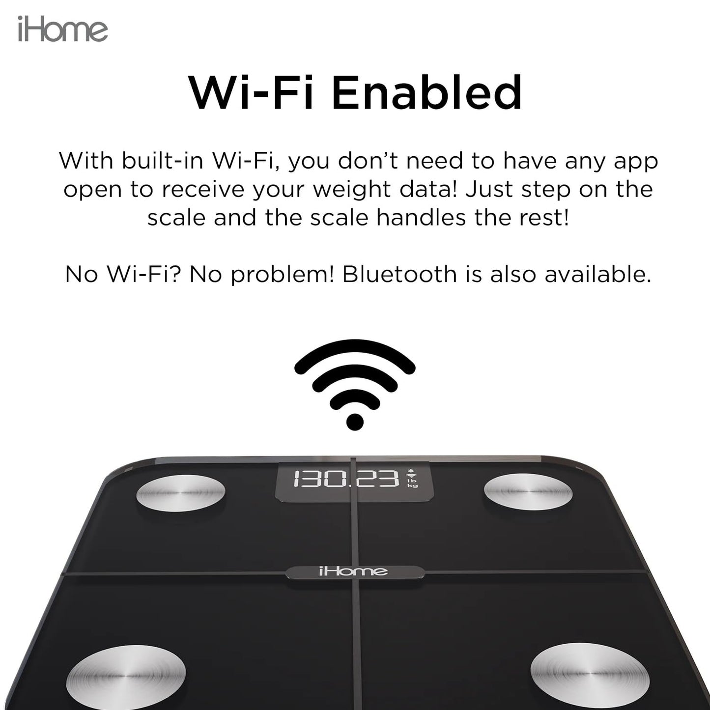 Digital Wifi Smart Scale for Body Weight, Weight Scale, Including BMI, Body Fat, Muscle Mass, Batteries Included (Black Smart Wifi)