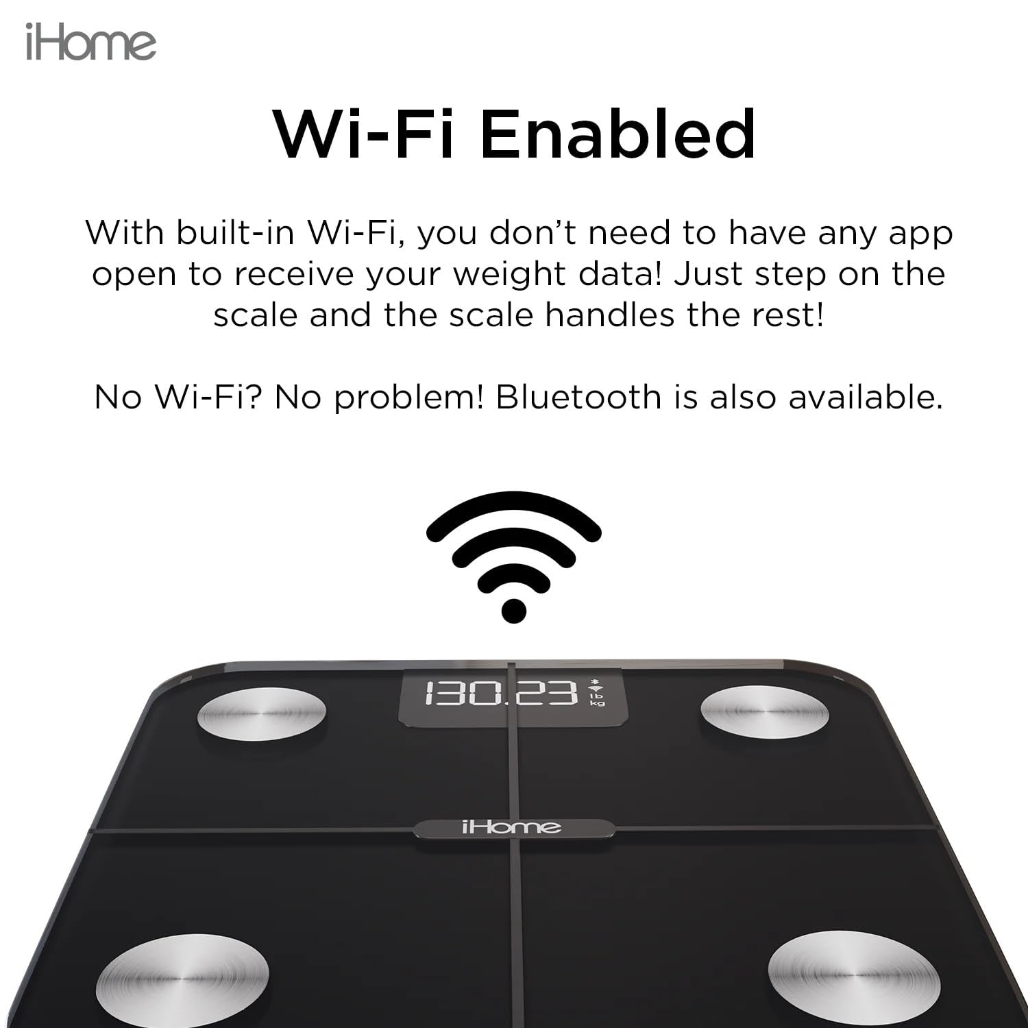 Digital Wifi Smart Scale for Body Weight, Weight Scale, Including BMI, Body Fat, Muscle Mass, Batteries Included (Black Smart Wifi)