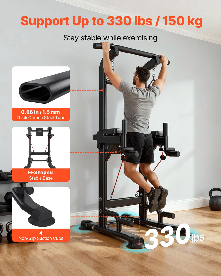 Power Tower Pull-Up & Dip Station, 330 LBS