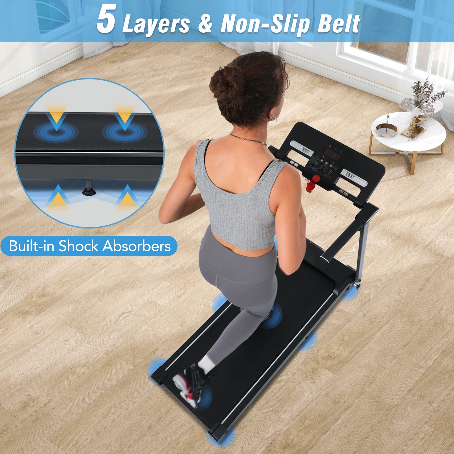 Revolutionary Folding Treadmill for Home and Office - 2.5HP Walking Pad with Adjustable Incline and 265lbs Capacity for Ultimate Fitness
