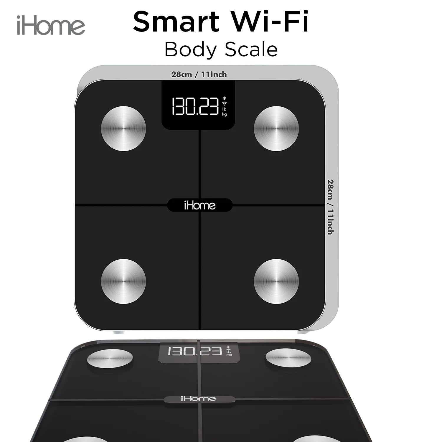 Digital Wifi Smart Scale for Body Weight, Weight Scale, Including BMI, Body Fat, Muscle Mass, Batteries Included (Black Smart Wifi)